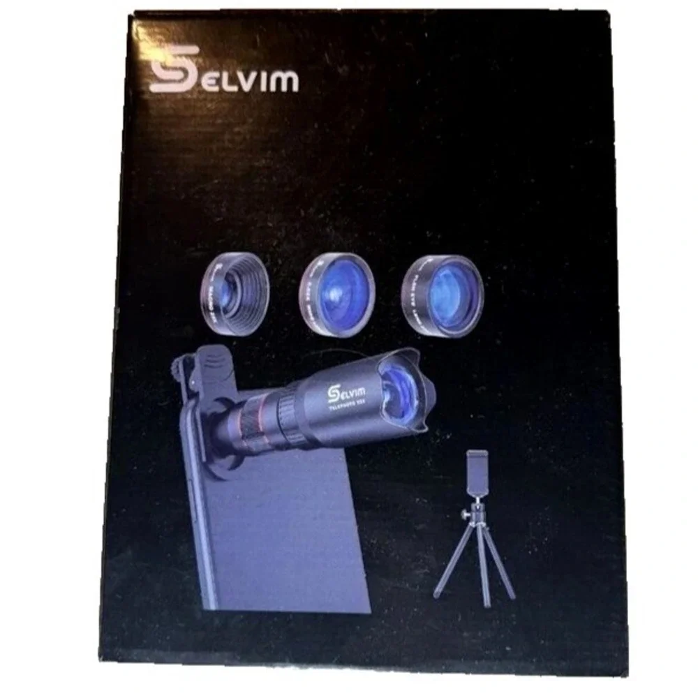 Selvim Phone Camera Lens Phone Lens Kit 4 in 1, 22X Telephoto Lens